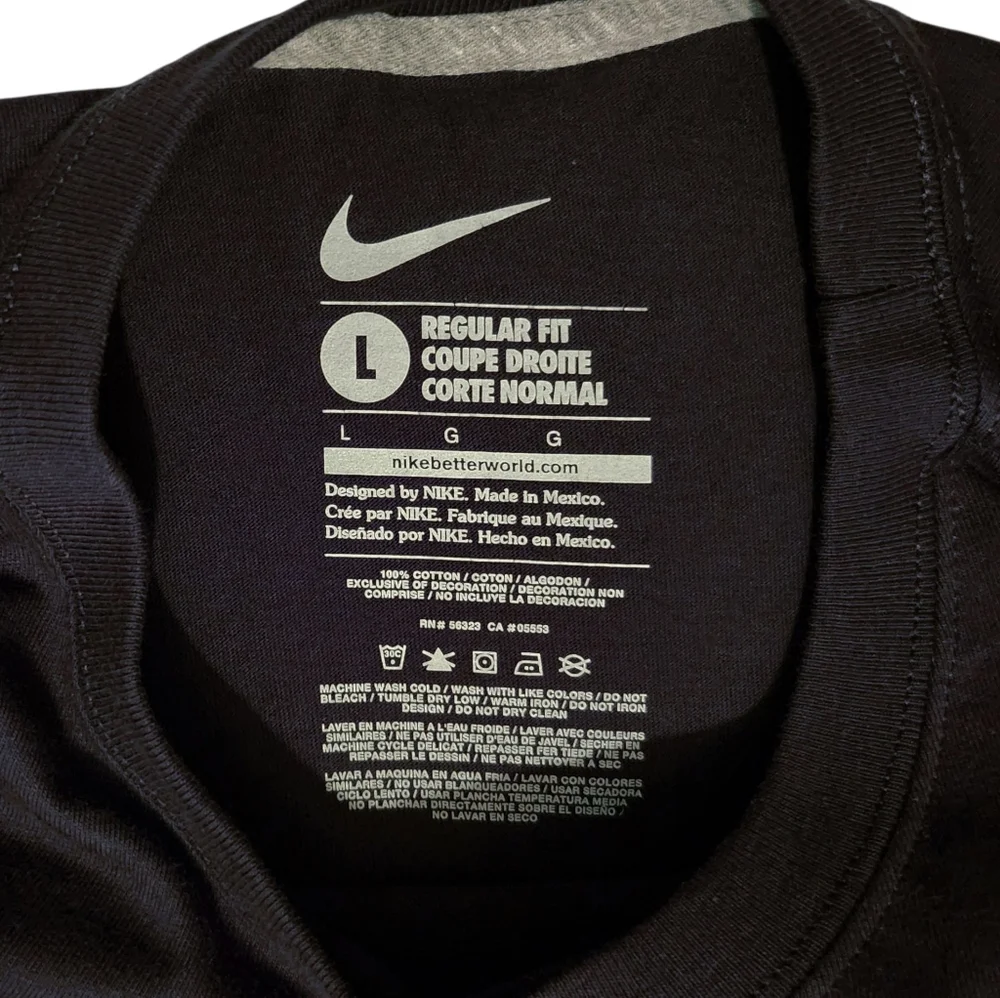 Men's Nike Air Mamba Powerflight Tagless T-Shirt Black/Gold Size Large